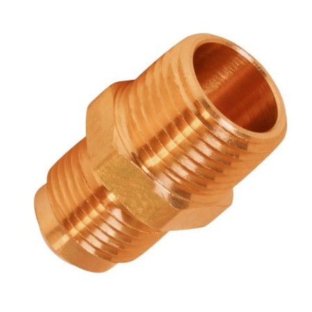 EVERFLOW 1/4" Flare x MIP Adapter Pipe Fitting; Brass F48-14